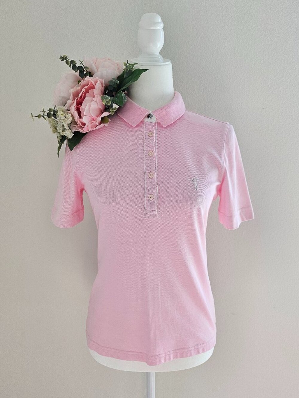 Golfino Pink Golf Polo Shirt Women’s Size 6 Classic Short Sleeve Polo